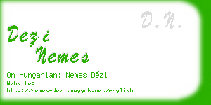 dezi nemes business card