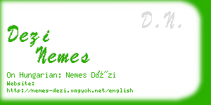 dezi nemes business card